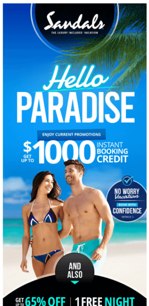Sandals Resort "Hello Paradise" Ad